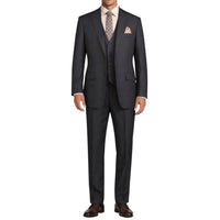 VINCI Men's Heather Gray 3-Piece 2-Button Classic-Fit Suit - NEW with Matching Vest. Features a fully lined notch lapel jacket, flat-front pants ready for custom tailoring, and a coordinating vest. Ideal for professional settings and social outings. Available at Fashion House Inc. (FH Menswear)